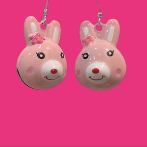 Jingle bell bunny earrings